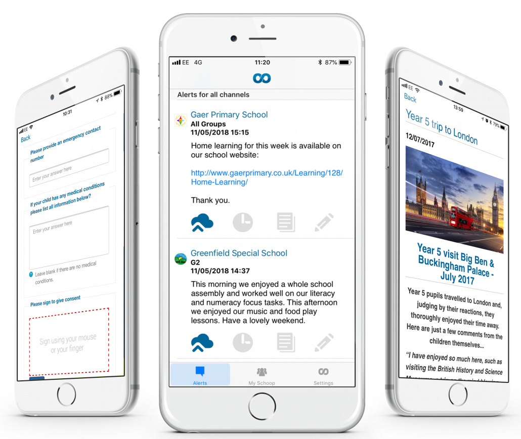 Silver phones 3 angles school