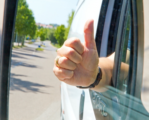 Happy driver