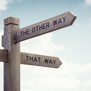Which way to go road sign